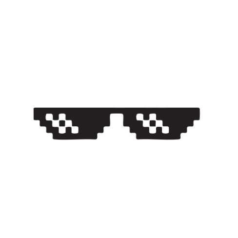 وشم نظارة Thug Life بتصميم أيقوني وبسيط