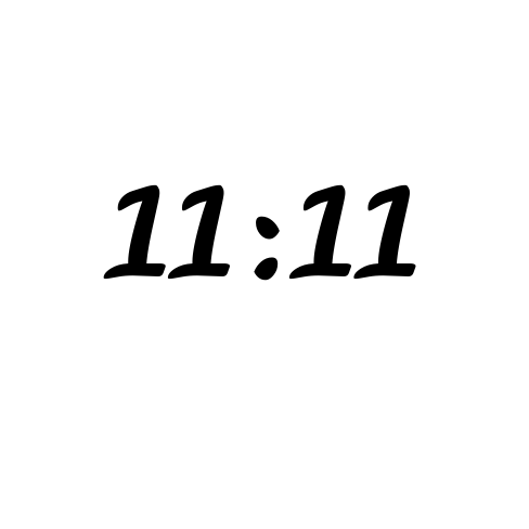 وشم 11:11 بتصميم بسيط وواضح