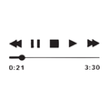 وشم مشغّل موسيقى (Music Player) بتصميم بسيط وأنيق