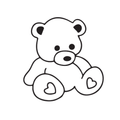 وشم دب Teddy بتصميم لطيف وبسيط