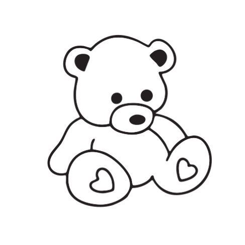 وشم دب Teddy بتصميم لطيف وبسيط