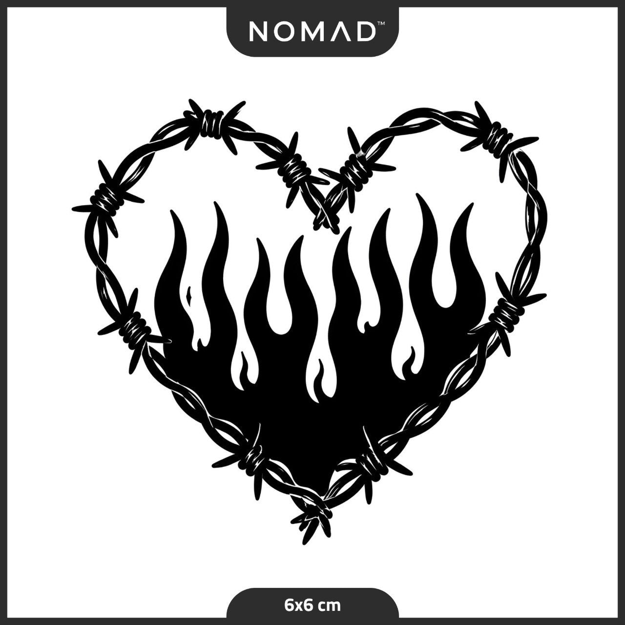 Barbed Heart on Fire | قلب السلك الشائك والنار 🖤🔥