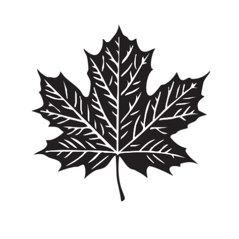 وشم ورقة شجر بتصميم بسيط وواضح